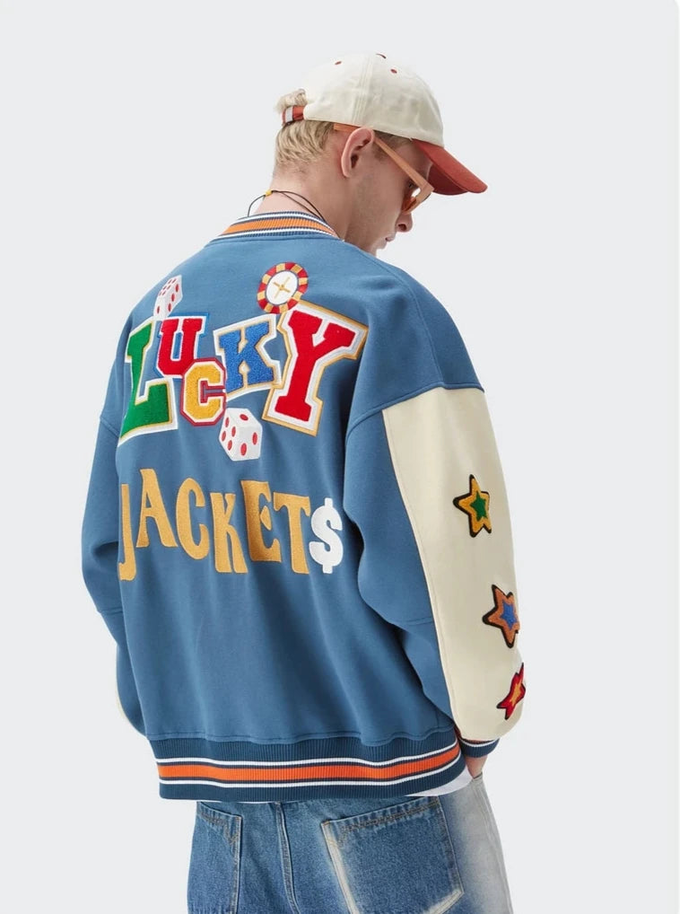 "Lucky" Vintage Baseball Jacket