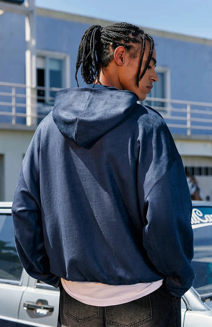 Navy Blue Winter Hoodie