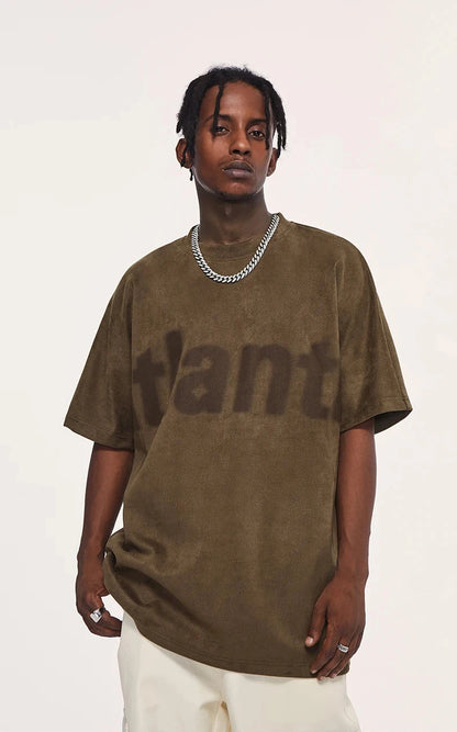 "Atlantis" Suede Oversized Tee