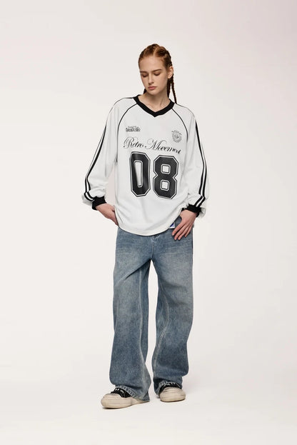 "08" Football Jersey Sweater