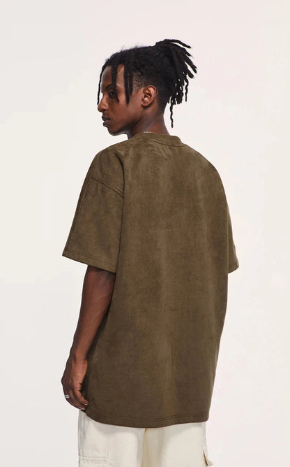 "Atlantis" Suede Oversized Tee