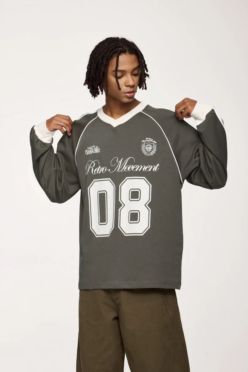 "08" Football Jersey Sweater