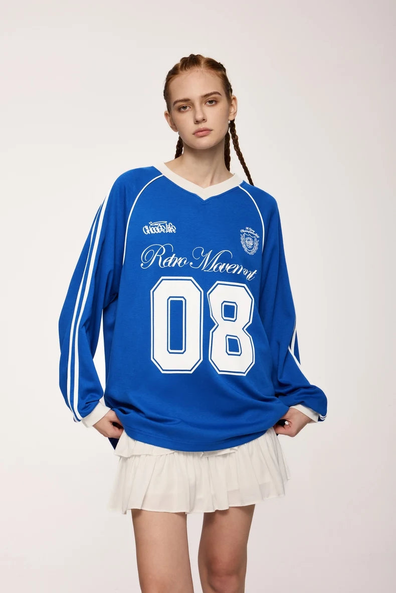 "08" Football Jersey Sweater