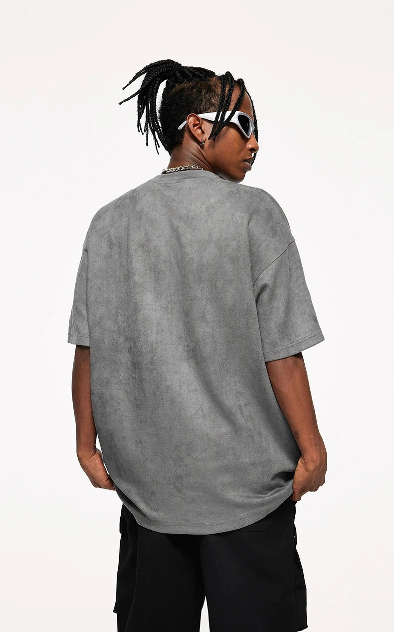 "Atlantis" Suede Oversized Tee